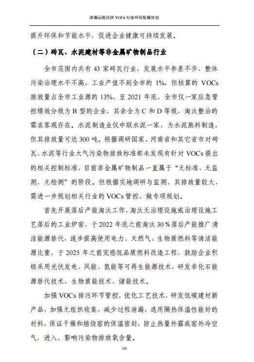 济源示范区涉VOCs行业环保发展规划（征求意见稿(图12)
