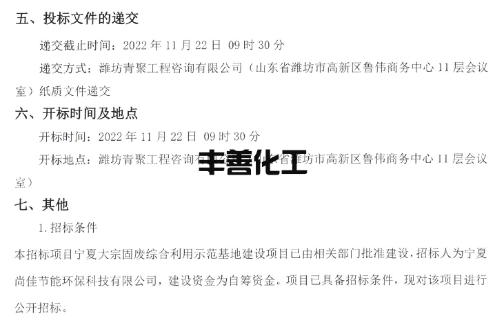 宁夏大宗固废综合利用示范基地建设项目招标公告(图4)
